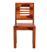 MoonWooden Engineered Wood Dining/Balcony Chairs for Home and Office | Wooden Chair Table 2 Set for Living Room Made up with Solid Wood Natural Wooden